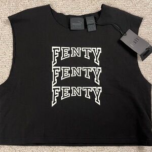 Fenty Black Graphic Crop Top